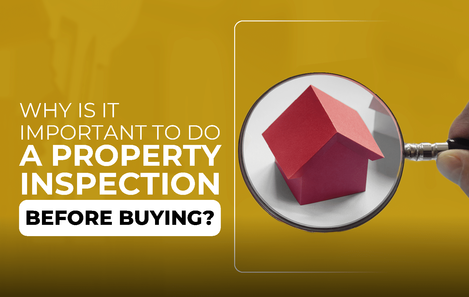 You should always do an inspection of the property before closing the purchase